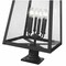 Z-Lite Rainer 6 Light Outdoor Pier Mounted Fixture, 17.5in. W x 33.5in. H, Black 5015PHXXLR-533PM-BK - alternate 5